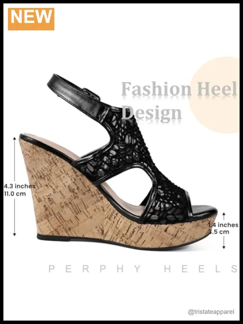 Lace Ankle Strap Platform Wedge Sandals Faux Leather Open Toe